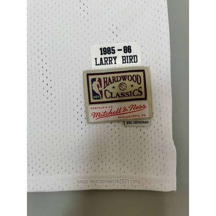 Camiseta Boston Celtics Larry Bird #33 Mitchell & Ness 1985-86 Blanco